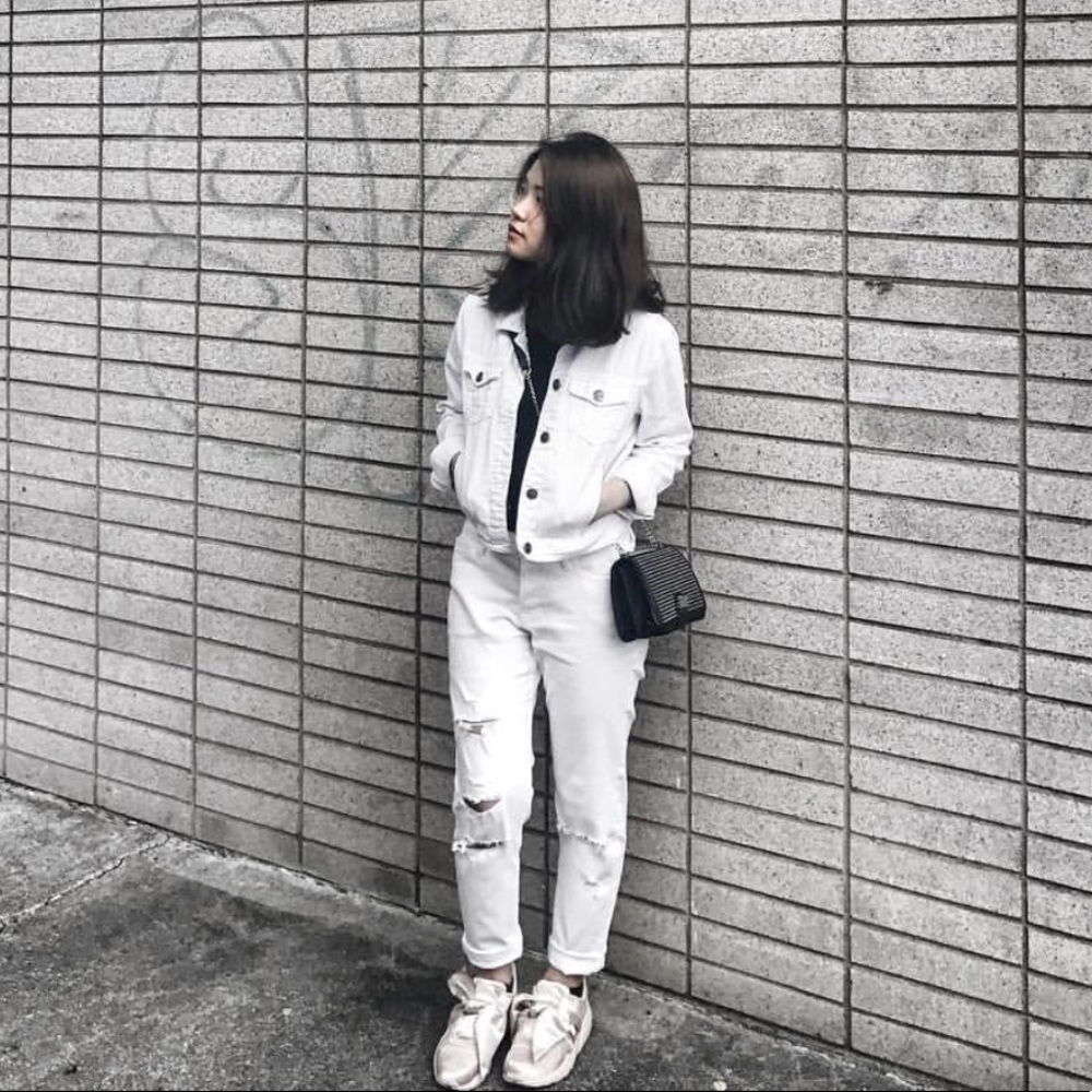 White denim jacket